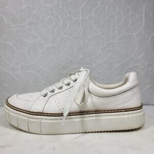 Vince Camuto Rezelli Platform‎ Sneakers Womens 7.5 White Leather Lace-Up Shoes